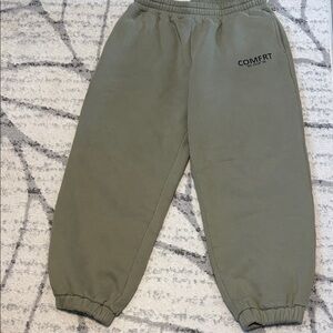 Comfort Unisex Olive Green Fleece Joggers